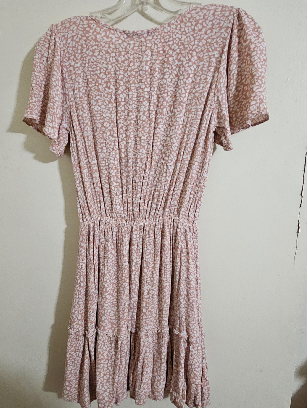 Abercrombie & Fitch Blush Pink Printed Tiered Maxi Dress - Picture 4 of 4
